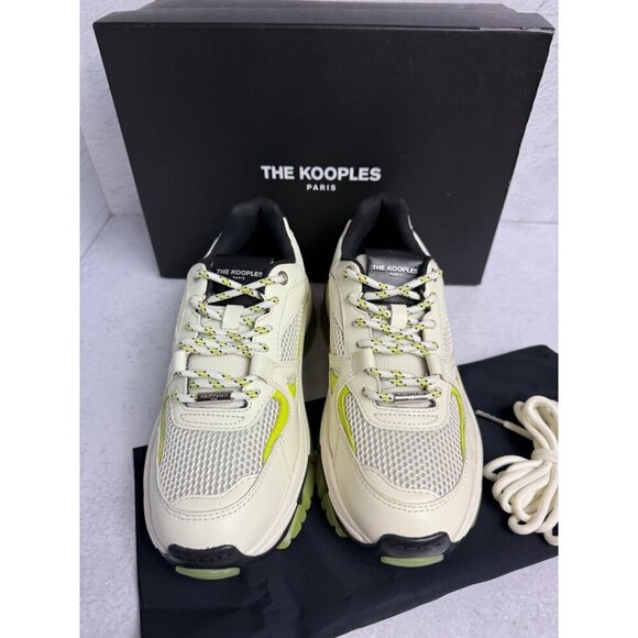 THE KOOPLES Women’s White Chunky-Soled Leather Trainers, Dad Sneakers FR‎ 38 - Picture 6 of 9